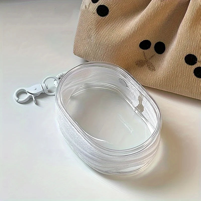 Mini Zipper Storage Bag – Clear Organizer for Earphones & Chargers