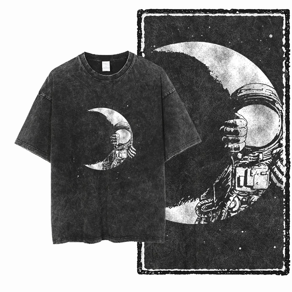Space T Shirt for Men  Astronaut Graphic Cotton Tee
