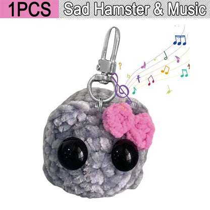 Hamster Keychain Cute Knitted Animal Keyring for Bags and Gifts