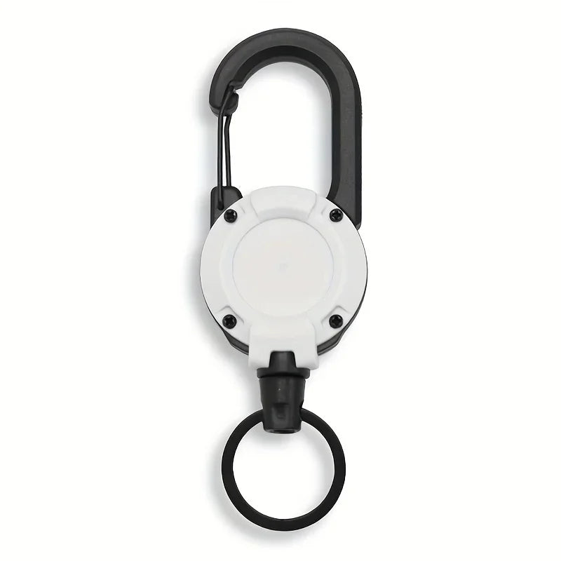 Badge Reel Keychain Retractable Holder with Carabiner Clip