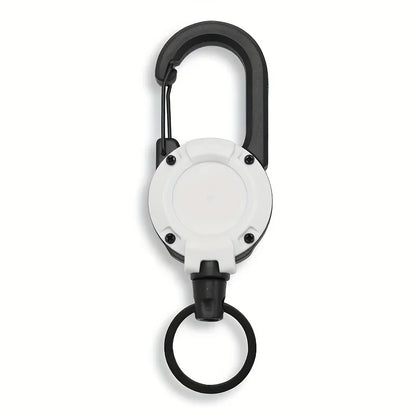 Badge Reel Keychain Retractable Holder with Carabiner Clip