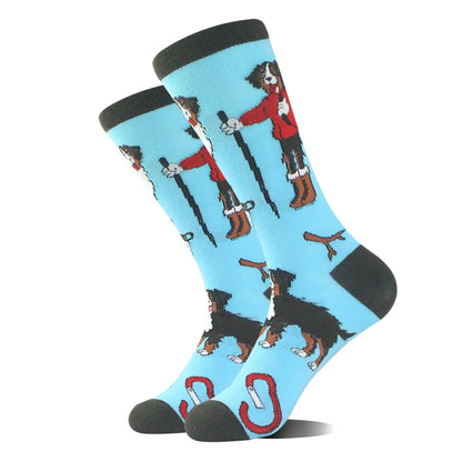 Men's Funny Socks, Novelty Cotton Crew Socks, Crazy Designs