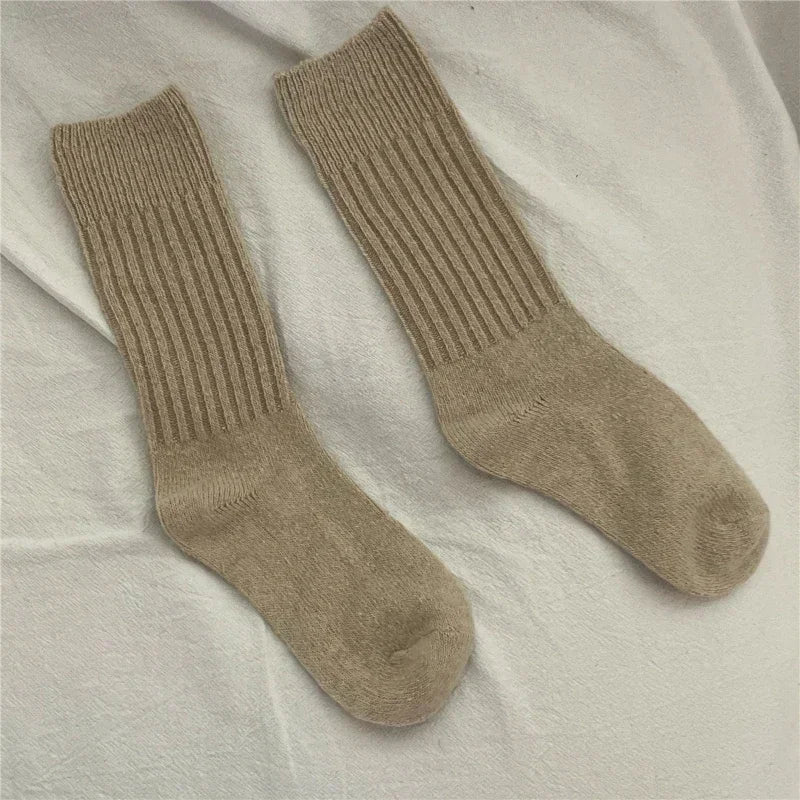 Women's Thermal Socks, Thick Wool Blend Warm Crew Socks