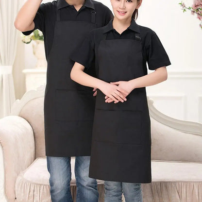 Kitchen Apron with 2 Pockets Adjustable Chef Cooking Apron