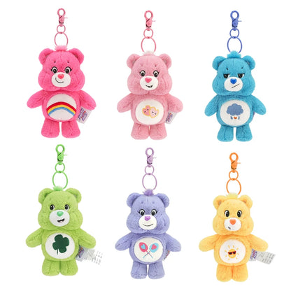 Rainbow Bear Plush Keychain  Cute Plush Bag Charm