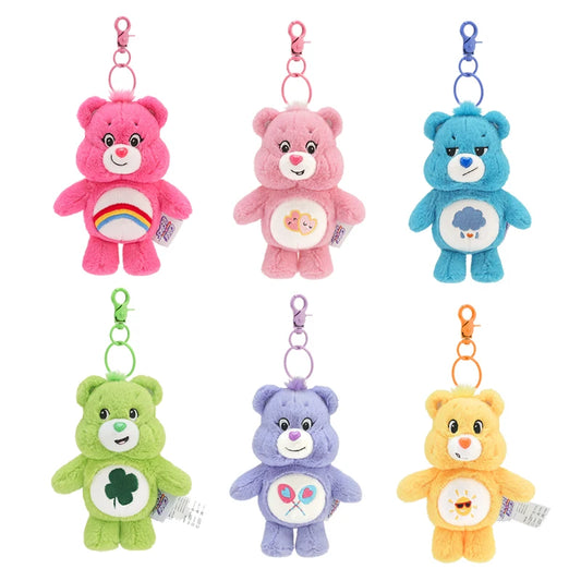 Rainbow Bear Plush Keychain  Cute Plush Bag Charm