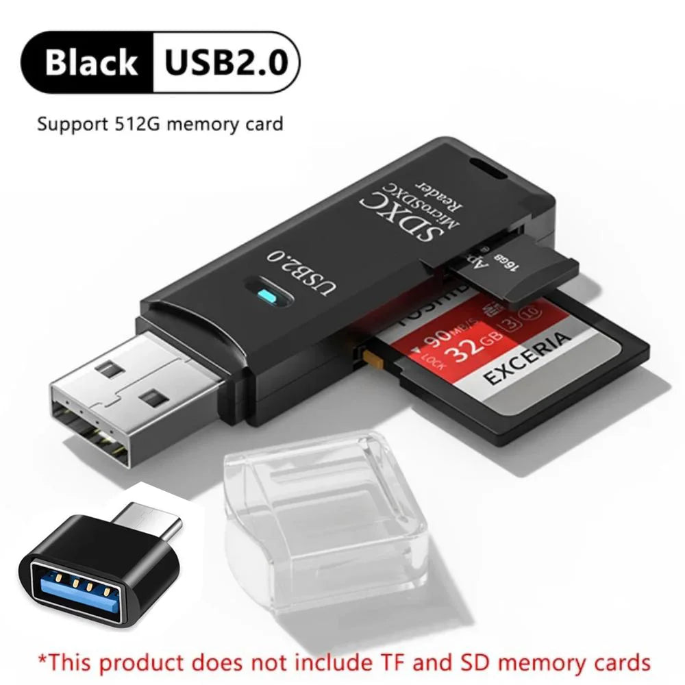 USB 3.0 Card Reader for SD and Micro SD TF Memory Cards