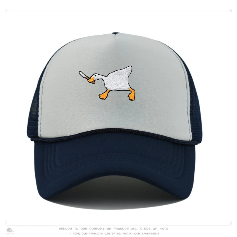 Embroidered Baseball Cap with Goose Design for Men & Women