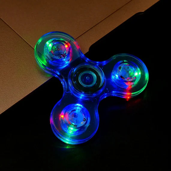 LED Fidget Spinner Light Up Glow in the Dark Stress Relief Toy