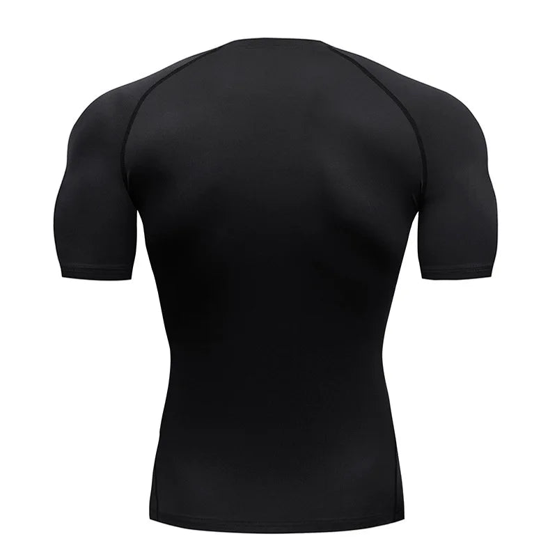 Men's Compression Shirt Quick Dry Short Sleeve Gym Running Top