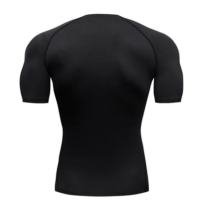 Men's Compression Shirt Quick Dry Short Sleeve Gym Running Top