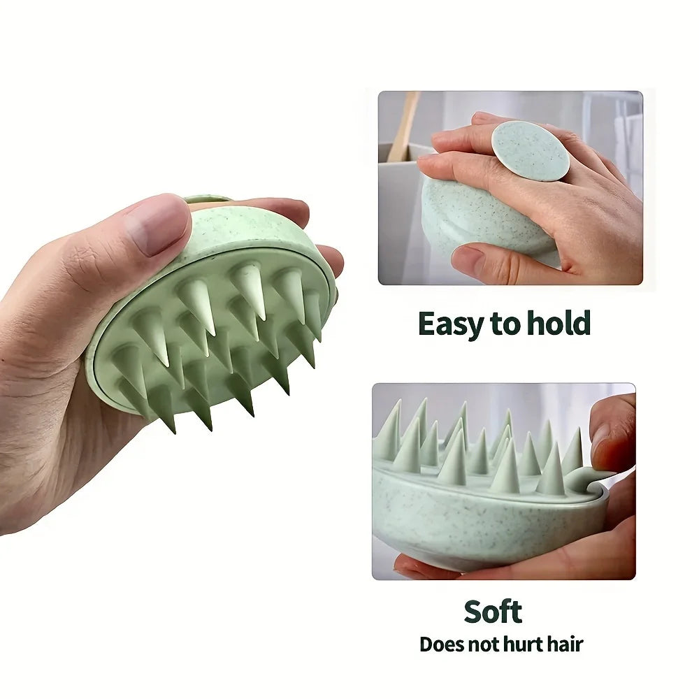 Scalp Massager Shampoo Brush with Soft Silicone Teeth