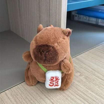 Capybara Plush Toy – Cute Winged Hoodie Stuffed Animal 12cm