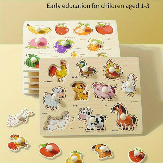 Wooden Shape Matching Puzzle – Geometry Learning Board for Kids