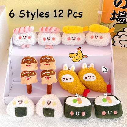 Plush Keychain – Cute Food Backpack Charm & Bag Accessory