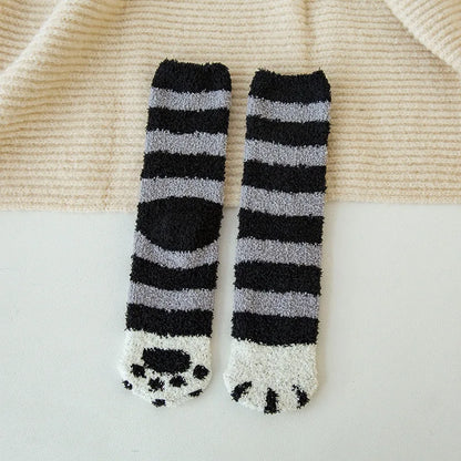 Women's Winter Socks Coral Velvet Warm Fuzzy Floor Socks 2-Pair