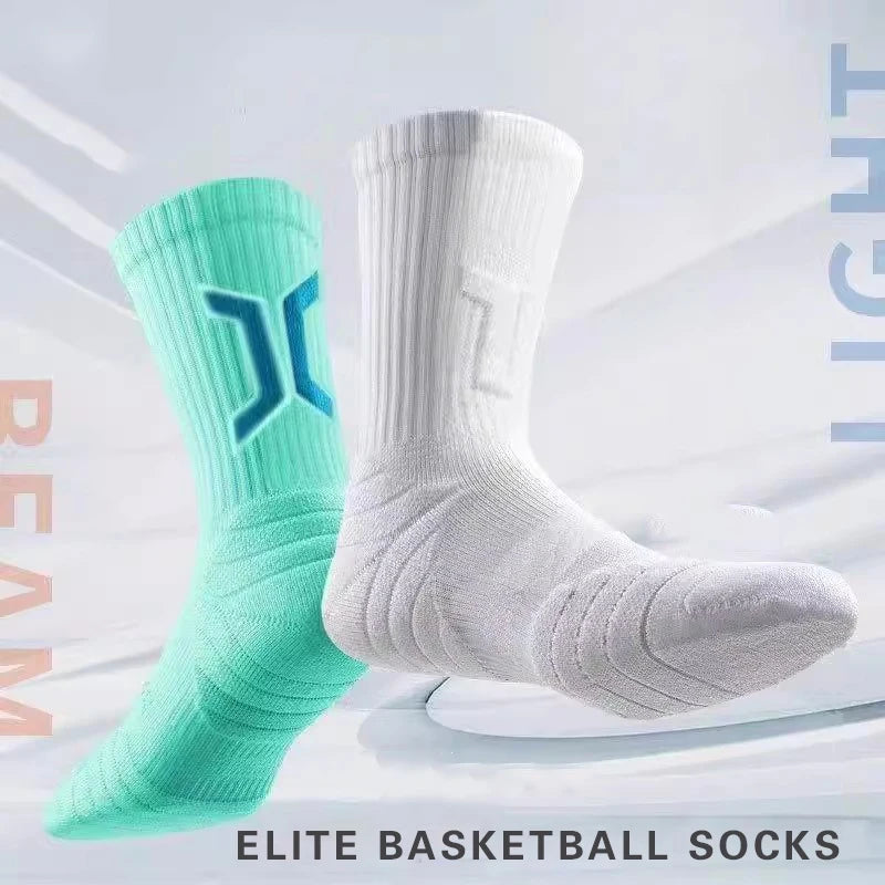 Men's Basketball Socks with Thick Bottom for Sports & Training
