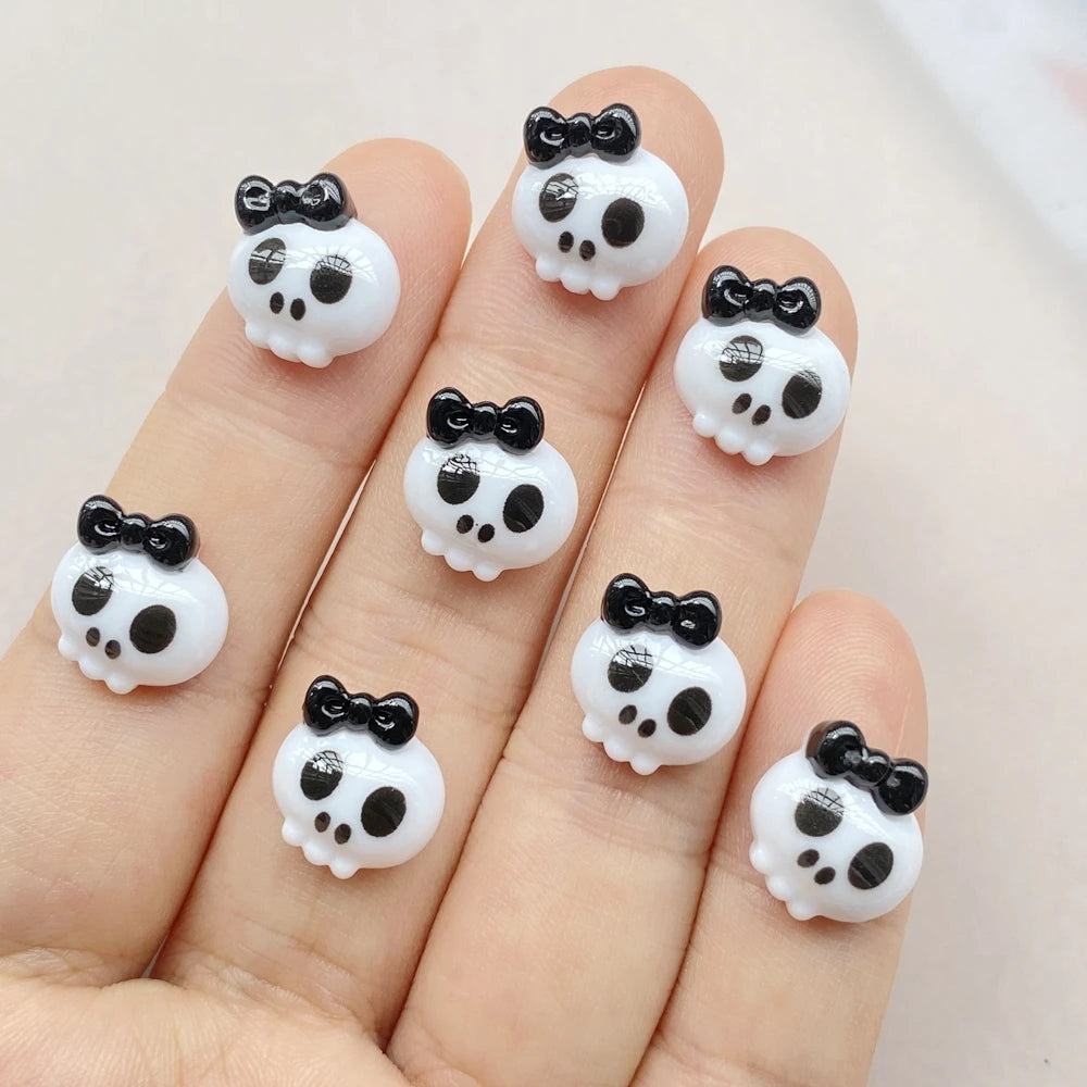 Halloween Nail Art Charms, 20Pcs 3D Resin Nail Decorations