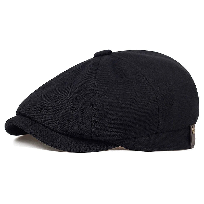 Newsboy Cap Plaid Octagonal Flat Cap for Men and Women