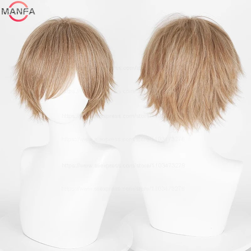 Short Cosplay Wig – 30cm Straight Heat Resistant Synthetic Hair