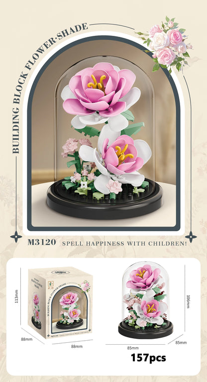 Flower Bouquet Building Blocks DIY Plant Model for Home Decor