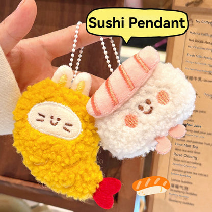 Plush Keychain – Cute Food Backpack Charm & Bag Accessory