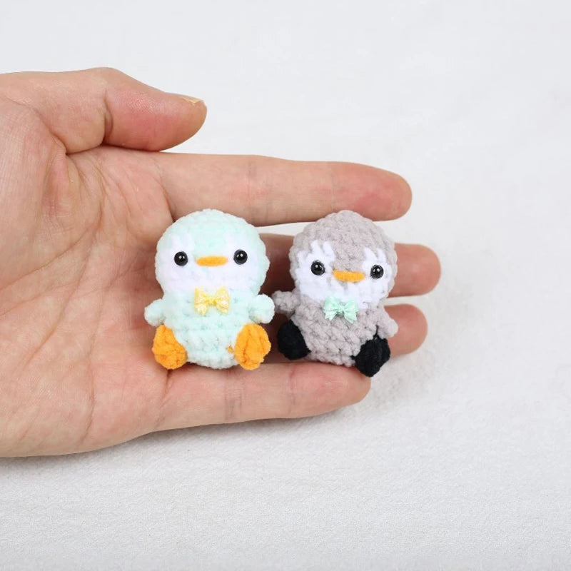 Penguin Keychain Cute Knitted Animal Keyring for Bags and Keys
