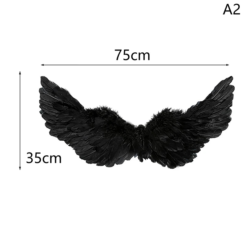 Angel Feather Wings with Elastic Straps for Cosplay & Weddings