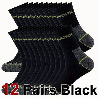 Men's Crew Socks Breathable Business Casual Mid Tube Socks