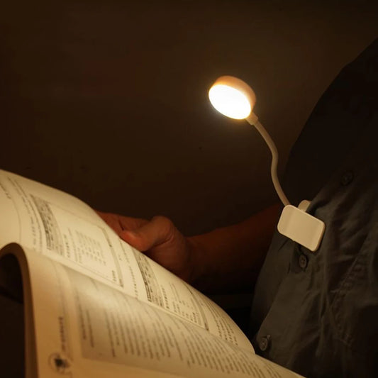 Clip On Book Light LED Portable Reading Lamp 3 Color Dimmable