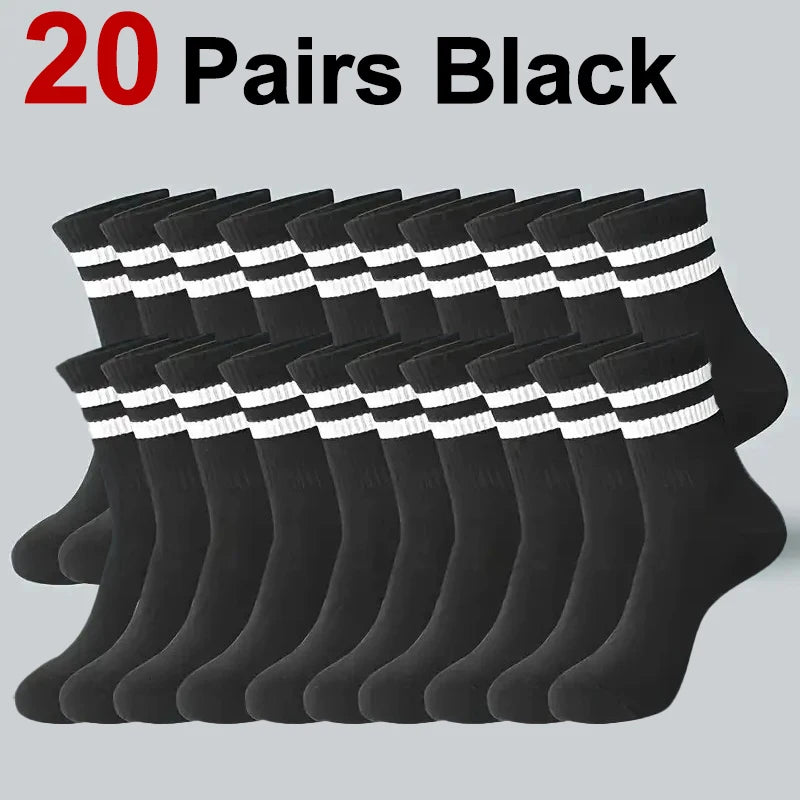 Men's Crew Socks Breathable Sports Socks 5-Pair