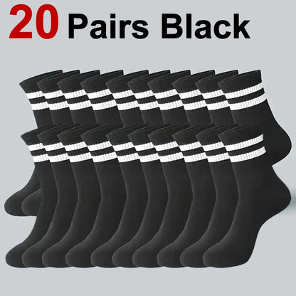 Men's Crew Socks Breathable Sports Socks 5-Pair