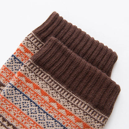 Men's Winter Socks Thick Wool Blend Warm Crew Socks 5-Pair