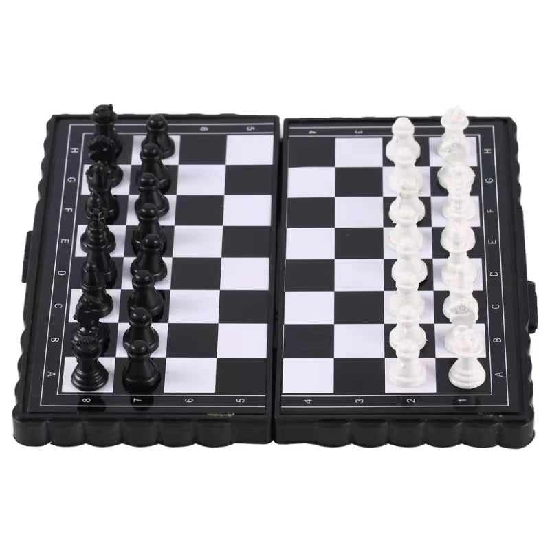 Magnetic Chess Set with Folding Board for Travel and Play