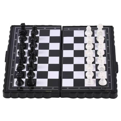 Magnetic Chess Set with Folding Board for Travel and Play