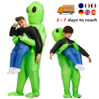 Inflatable Alien Costume for Adults and Kids Halloween Party