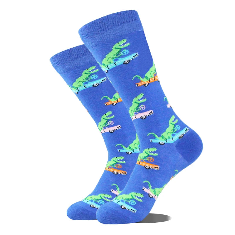 Men's Funny Socks, Novelty Cotton Crew Socks, Crazy Designs
