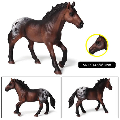 Horse Figurine, Realistic PVC Animal Model Toy for Kids