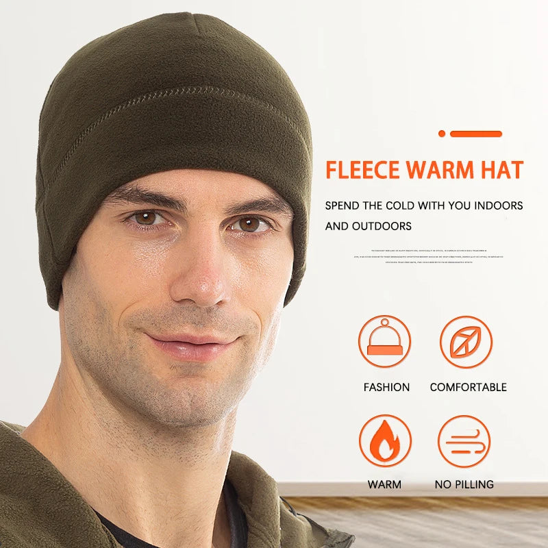 Winter Cycling Beanie Fleece Thermal Helmet Liner Hat