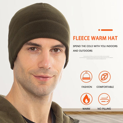 Winter Cycling Beanie Fleece Thermal Helmet Liner Hat