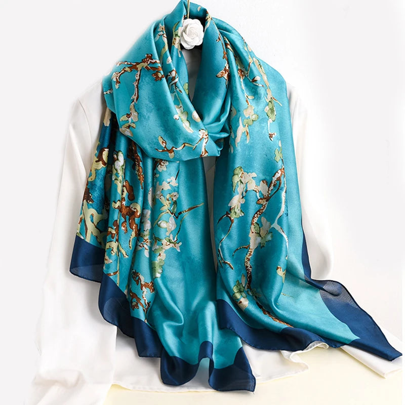 Women's Long Scarf – Smooth Polyester Shawl for All Seasons