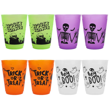 Halloween Drinking Cups, Skull Plastic Party Cups for Halloween