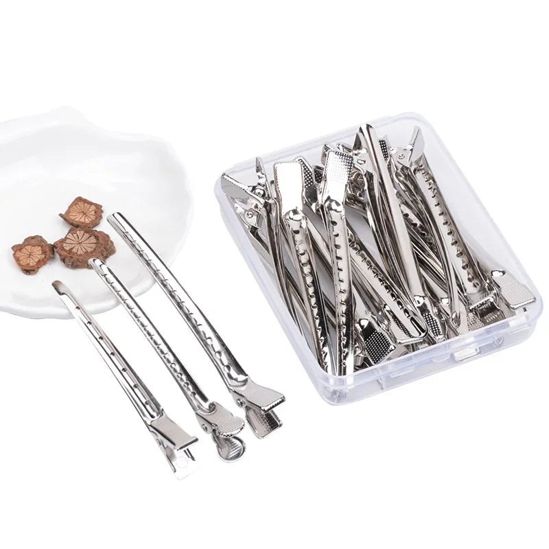 Hair Sectioning Clips Metal Hairdressing Styling Clamps 8.5cm