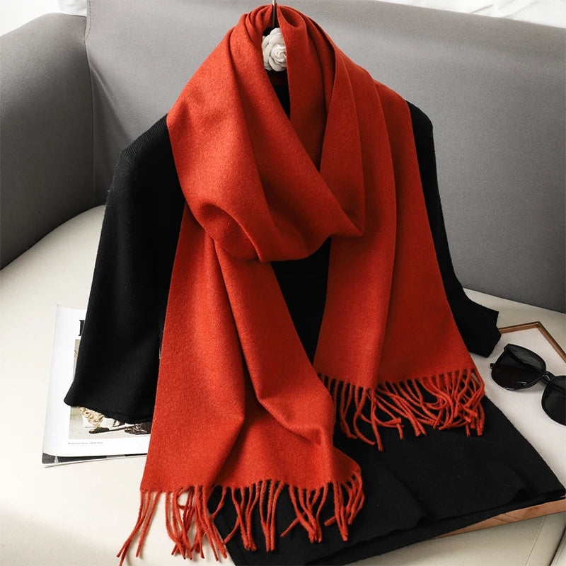 Women's Winter Scarf – Long Warm Solid Shawl Wrap