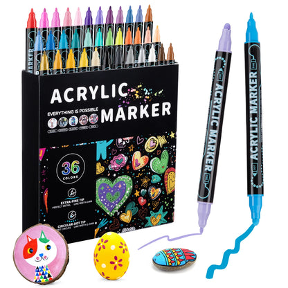 Acrylic Paint Pens  Dual Tip Markers for Crafts & Painting