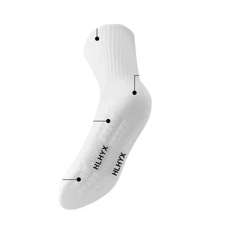 Men's Cotton Sports Socks Thick Cushioned Basketball 10-Pair