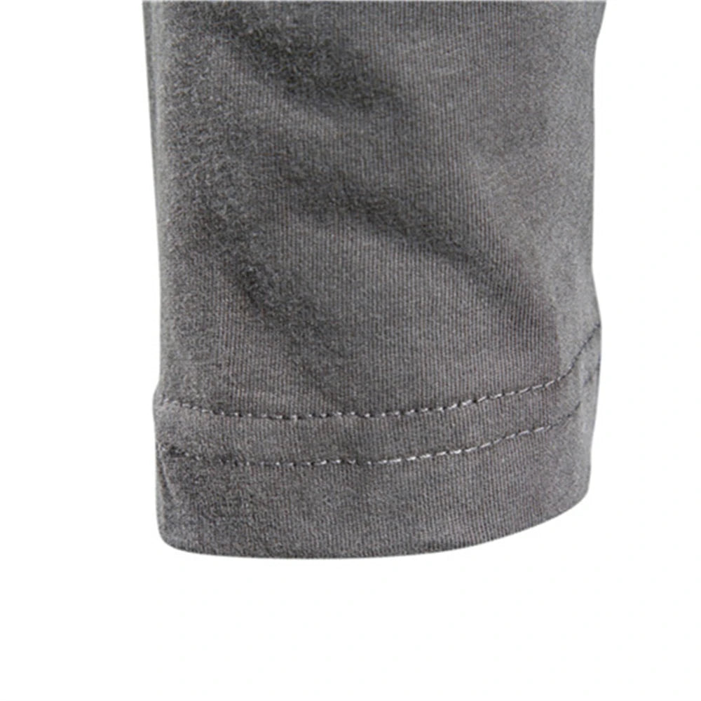Men's Long Sleeve T-Shirt 100% Cotton Casual O-Neck Top