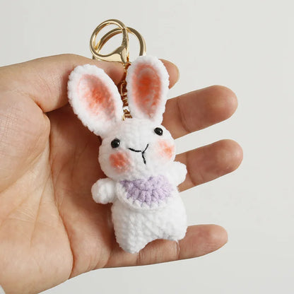 Sheep Keychain Cute Crochet Animal Keyring for Bags and Keys
