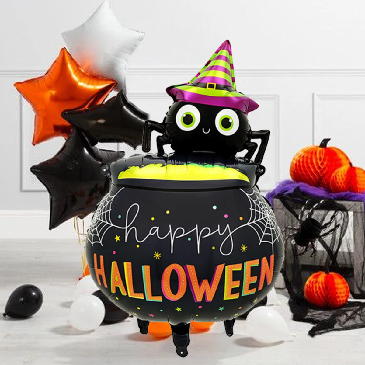 Halloween Spider Balloon Aluminum Foil Party Decoration 1-2PCS