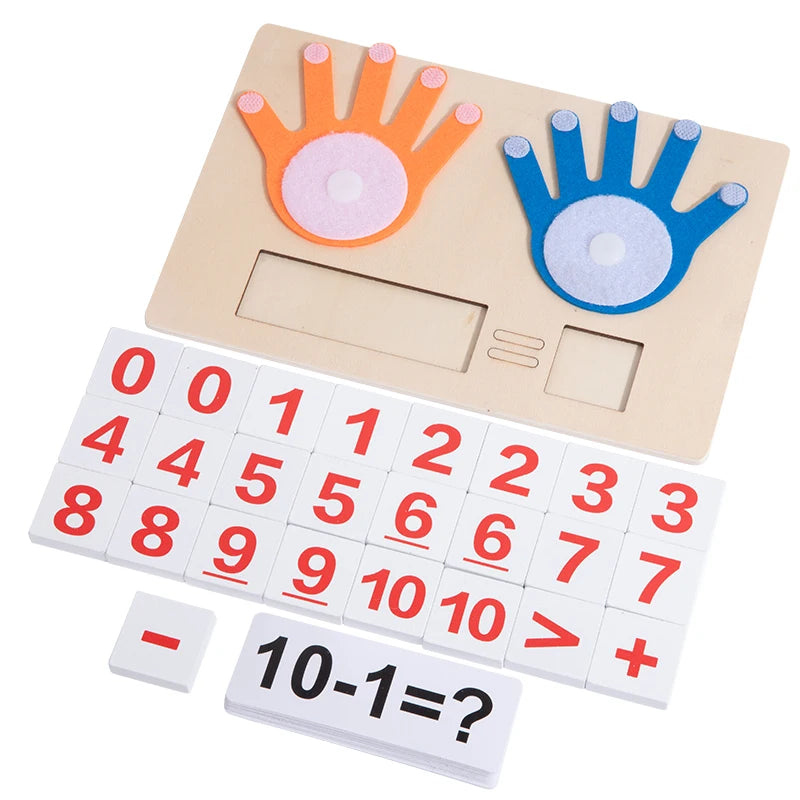 Wooden Counting Toy Montessori Math Learning Set for Kids